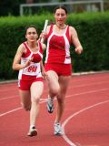 Sanja Kozar i Manuela Turk, zadnja izmjena na 4 x 100 m